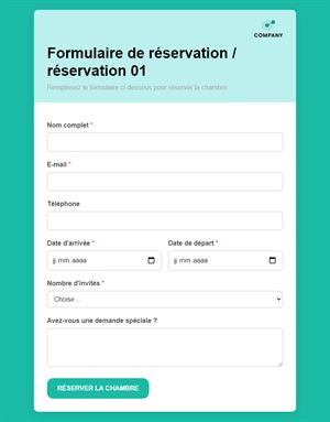 Réservation de chambre