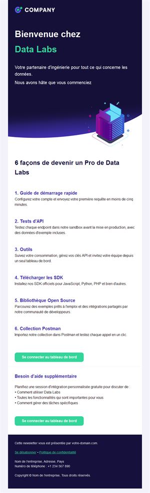 Email de bienvenue et onboarding SaaS