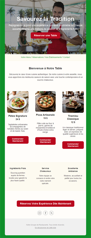 Email vert de trattoria