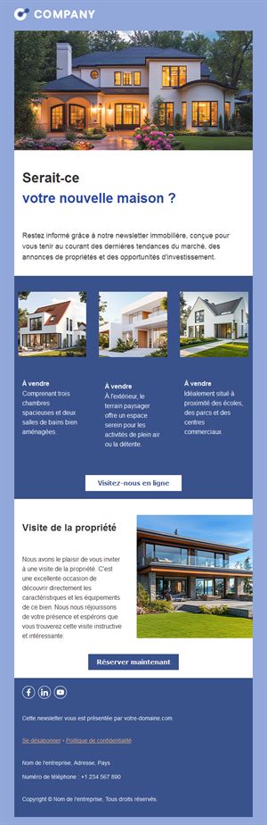 Email de bienvenue immobilier pour prospects