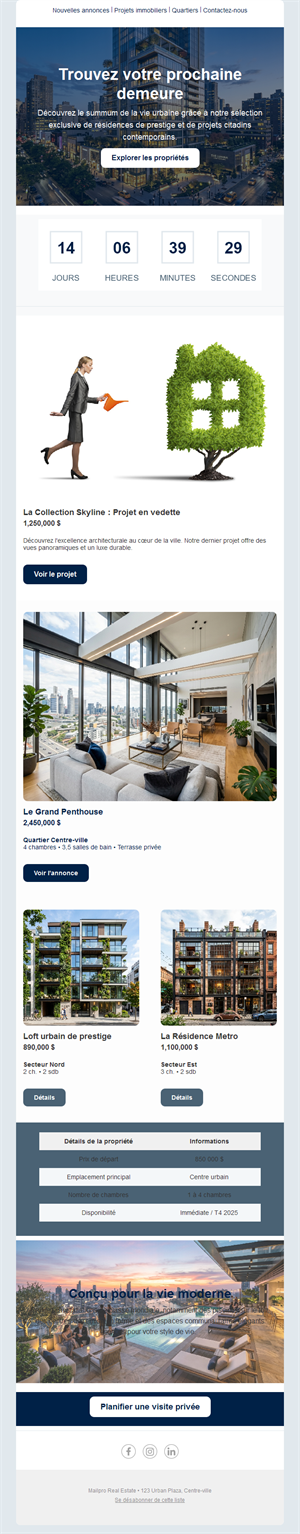 Email immobilier de programme neuf